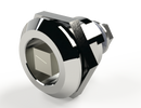 Saginaw SCE-DL7SC Latch, Square w/ Skeleton Key (Chrome)