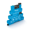 Finder 38.61.7.024.0050 EMR Interface Module, SPDT 6A, 24V DC coil, AgNi contact, clamp terminal socket