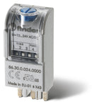Finder 86.30.8.120.0000 Plug-In On Pulse/On Delay Timer Module, 120 AC coil, 1.5s to 100h.