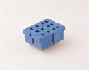 Finder 94.12SMA PCB socket, for 55.32 relay (blue), including Clip 094.51