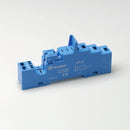 Finder 97.51SPA DIN-Rail screwless terminal (Spring Clamp) socket for 46.61 Series relay (blue), including Clip 097.01