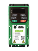 Control Techniques C200-02100056A10101AB100 Commander C200, 115VAC, Max Cont Output Current (hp): Normal Duty - 5.6A (1.5HP), Heavy Duty - 5.6A (1.5)
