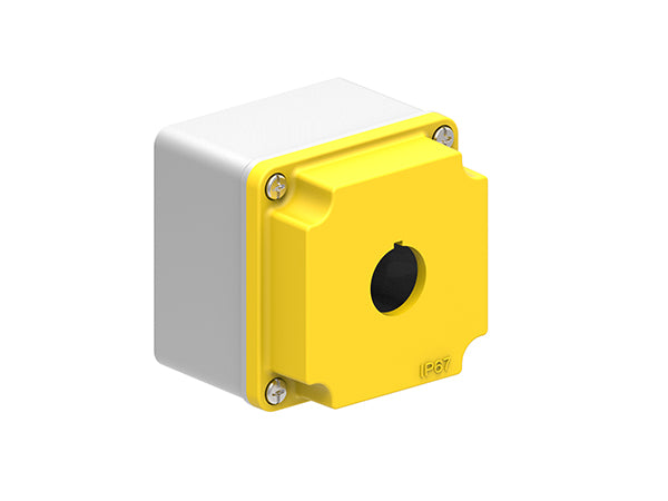 Lovato LPZM1A5 METAL CONTROL STATION 1 HOLE YELLOW