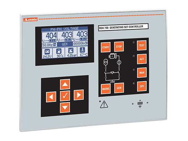 Lovato RGK700 GEN. CONT. 12/24V DC SUPPLY W/RS232, CANBUS & OPTICAL PORT