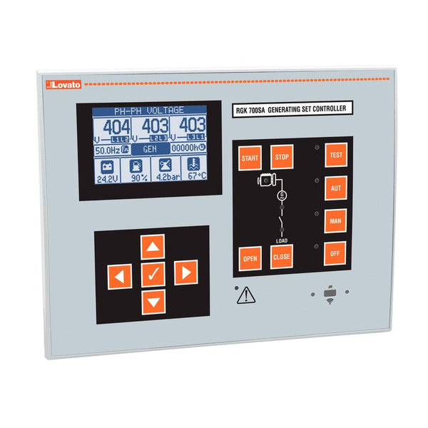 Lovato RGK700SA GEN. CONT. 12/24V DC SUPPLY W/RS232, CANBUS & OPTICAL PORT