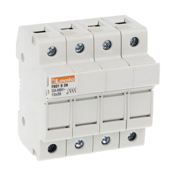 Lovato FB01B3N FUSE HOLDER 10X38 3P+N 690VAC 32A
