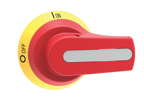 Lovato GAX66N RED/YELLOW PADLOCKABLE HANDLE SCREW FIXING NEMA4X DEFEATABLE
