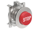 Lovato LPFB2134 P.B. FLAT EXTENDED METAL MOMENT. W/'STOP' RED