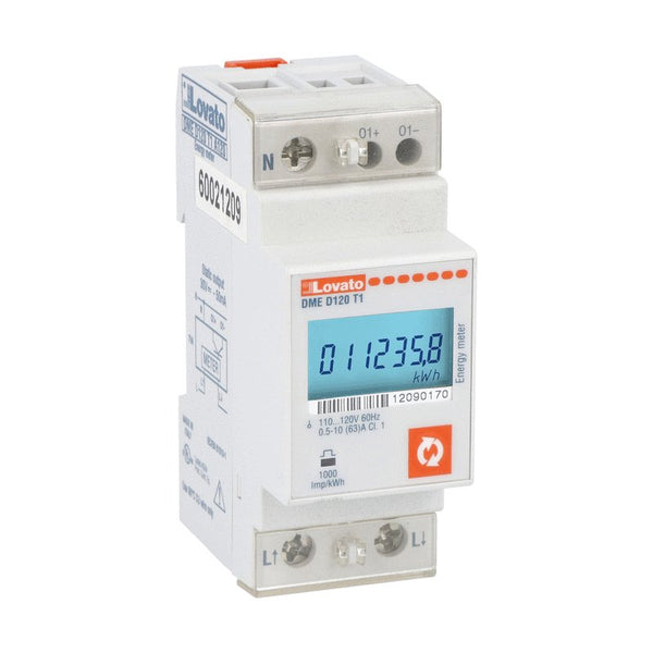 Lovato DMED120T1A120 ENERGY COUNTER 1 PH 63A 120VAC PROG. OUTPUT MULTIMETER