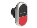 Lovato LPCB7112 DBLE P.B. FLUSH PLASTIC MOMENT. BLACK/RED