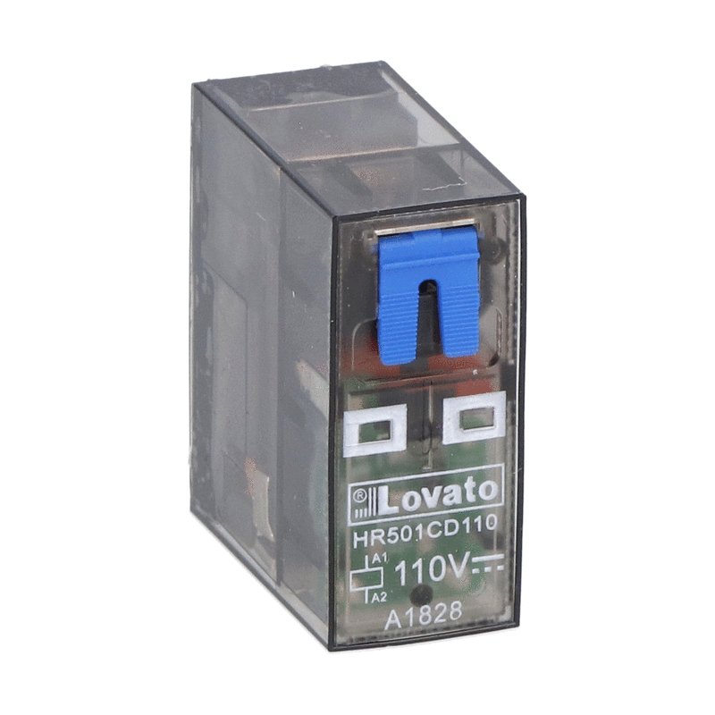 Lovato HR501CD110 MINIAT. RELAY W/LED & MECH. ACT. 110VDC 1 C/O 16A (MAX 10A)