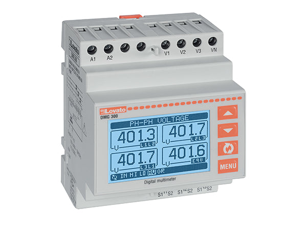 Lovato DMG300 MULTIMETER LCD 100-250V AC/DC SUPPLY EXPANDABLE