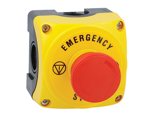 Lovato LPZP1B5600 CONTROL STATION YELLOW COVER W/LPCB6644 1NC AND YELLOW DISK EMERGENCY STOP