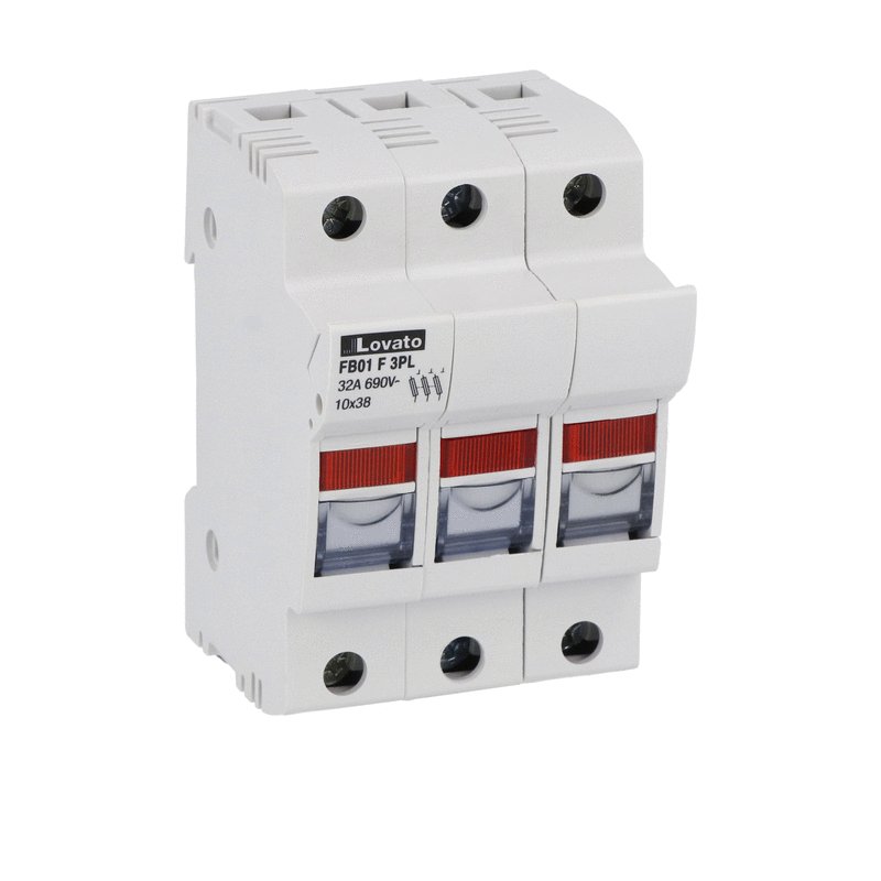 Lovato FB01F3PL FUSE HOLDER 3P CC CLASS C/W IND.