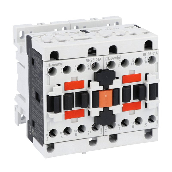 Lovato BFA0254212060 3P REV. CONTACTOR 25A 1NC 120V AC COIL