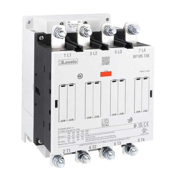 Lovato BF195T4E110 4P CONTACTOR 275A AC1 48â€¦130VAC/DC