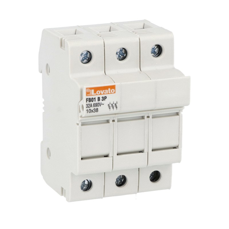 Lovato FB01B3P FUSE HOLDER 10X38 3P 690VAC 32A