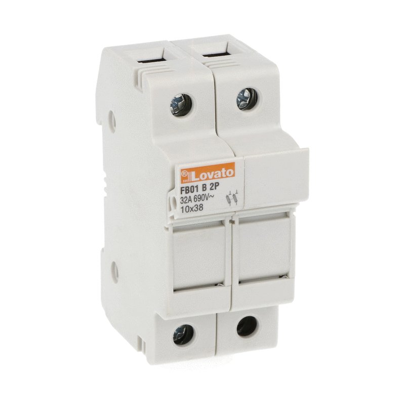 Lovato FB01B2P FUSE HOLDER 10X38 2P 690VAC 32A