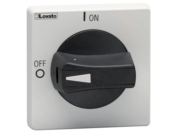 Lovato GAX631B BLACK PADLOCKABLE AT ON & OFF UNI 9490 ISO EN 12845 HANDLE RING FIXING NEMA4X