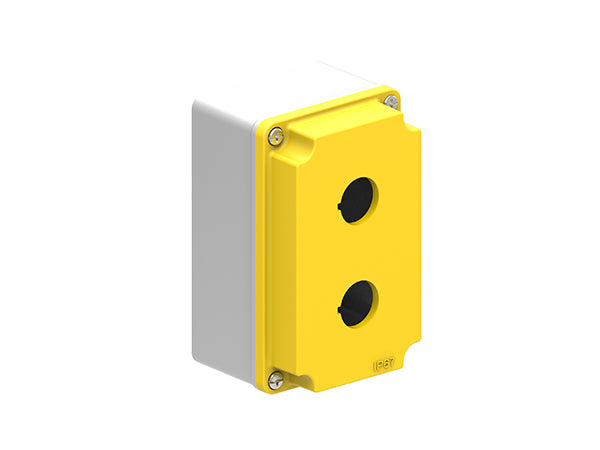 Lovato LPZM2A5 METAL CONTROL STATION 2 HOLES YELLOW