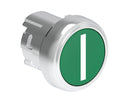 Lovato LPSB1113 P.B. FLUSH METAL MOMENTARY W/'I' GREEN