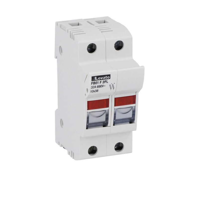 Lovato FB01F2PL FUSE HOLDER 2P CC CLASS C/W IND.