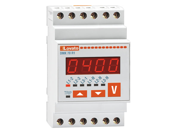 Lovato DMK70R1 3PH D/VOLTMETER 220-240VAC C/W P/R OUT