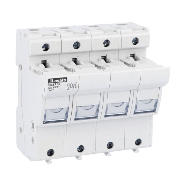 Lovato FB02A3N FUSE HOLDER 14X51 3P+N 690VAC 50A