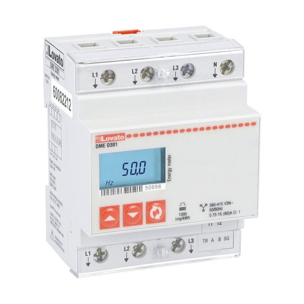 Lovato DMED301 ENERGY COUNTER 3 PH+N 80A 190-415VAC MULTIMETER