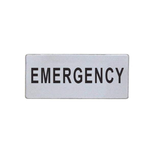 Lovato LPXAGB223 LABEL 'EMERGENCY' FOR LPXAU100 & LPFXAU100... LEGEND HOLDER