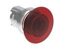 Lovato LPSBL6144 ILLUM. MUSHROOM BUTTON METAL MOMENT. RED