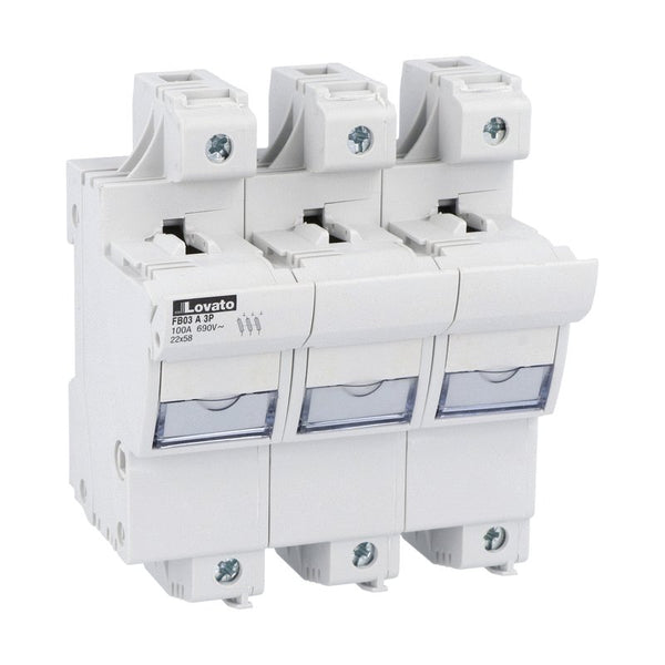 Lovato FB03A3P FUSE HOLDER 22X58 3P 690VAC 125A