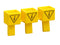 Lovato BRU3V KIT OF 3 INSULATING CAPS FOR UNUSED BAR TERMINALS