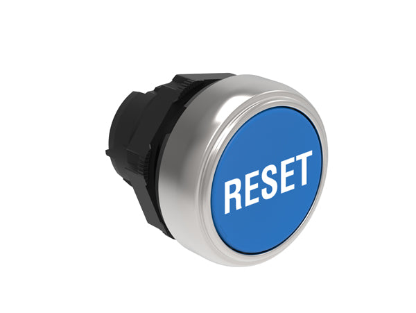 Lovato LPCB1196 P.B. FLUSH PLASTIC MOMENT. W/'RESET' BLUE