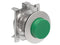 Lovato LPFQ203 LATCHING P.B. FLAT EXTENDED METAL PUSH TO RELEASE GREEN