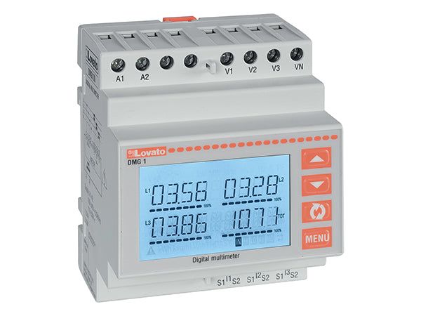 Lovato DMG100 MULTIMETER BACKLIT LCD 100-250V AC/DC SUPPLY