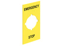 Lovato LPXAU110 YELLOW ADHESIVE LABEL-EMERGENCY STOP