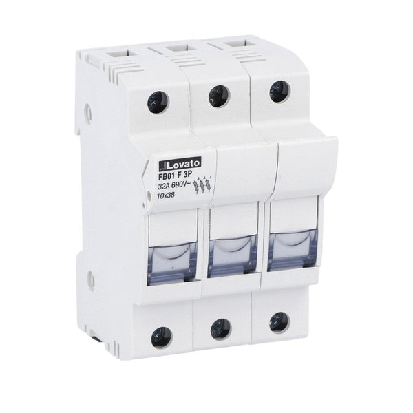 Lovato FB01F3P FUSE HOLDER MIDGET 10X38 3P 690VAC 32A