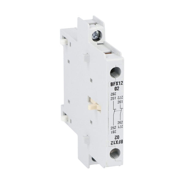 Lovato BFX1202 AUX CONTACT BLOCK SIDE MOUNT 2NC FOR BF00, BF09-BF80