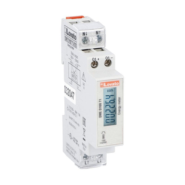 Lovato DMED100T1 ENERGY COUNTER 1 PH 40A 230VAC PULSE OUTPUT