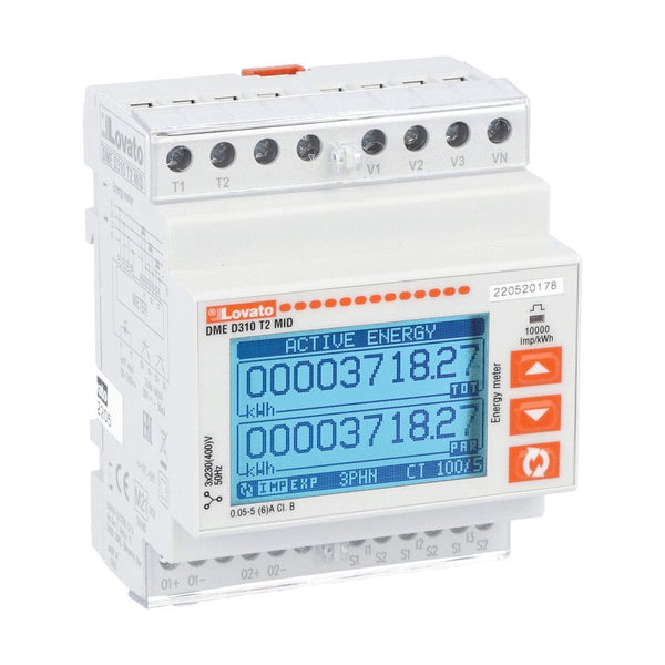 Lovato DMED310T2MID ENERGY COUNTER 3 PH 230-415VAC MULTIMETER MID