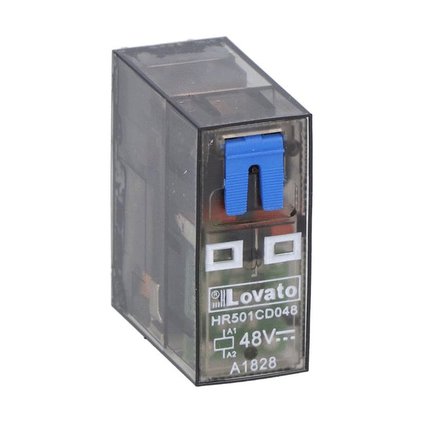 Lovato HR501CD048 MINIAT. RELAY W/LED & MECH. ACT. 48VDC 1 C/O 16A (MAX 10A)