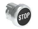 Lovato LPSB1132 P.B. FLUSH METAL MOMENTARY W/'STOP' BLACK