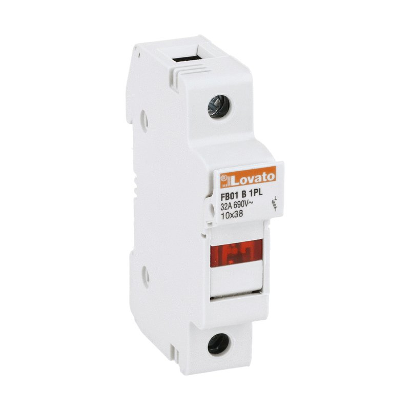 Lovato FB01B1PL FUSE HOLDER 10X38 1P 690VAC 32A WITH INDICATOR