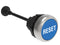 Lovato LPCR1196 MECH. P.B. FLUSH PLASTIC MOMENT. W/140mm ROD W/'RESET' BLUE