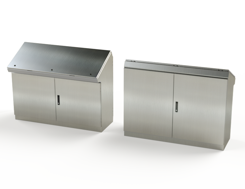 Saginaw SCE-466019DCSS6 S.S. Console, Dual Access Overlapping Two Door