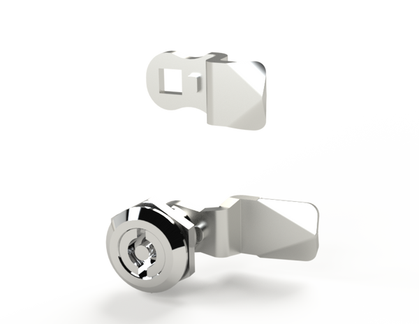 Saginaw SCE-DL5MDB LATCH, 1/4-TURN w/ 5mm D. BIT INSERT (CHROME)