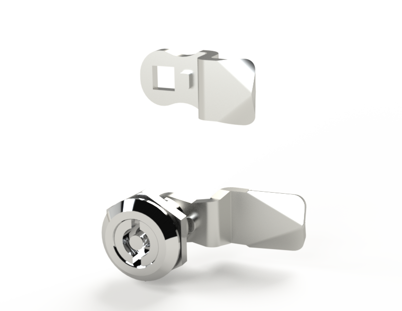 Saginaw SCE-DL5MDB LATCH, 1/4-TURN w/ 5mm D. BIT INSERT (CHROME)