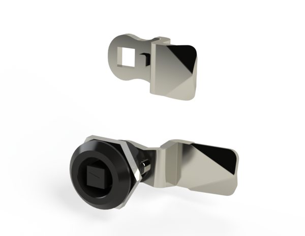 Saginaw SCE-DL8SB LATCH, 1/4-TURN w/ 8mm SQ INSERT (BLACK)