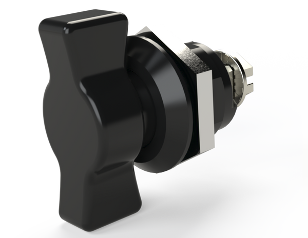Saginaw SCE-DLWKF Quarter Turn Wing Knob Non-Locking (Black)